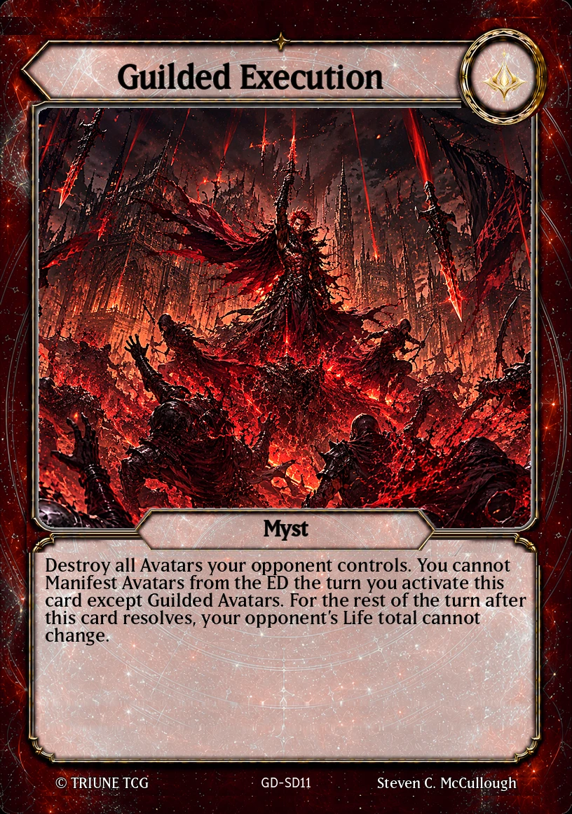 Guilded Execution card